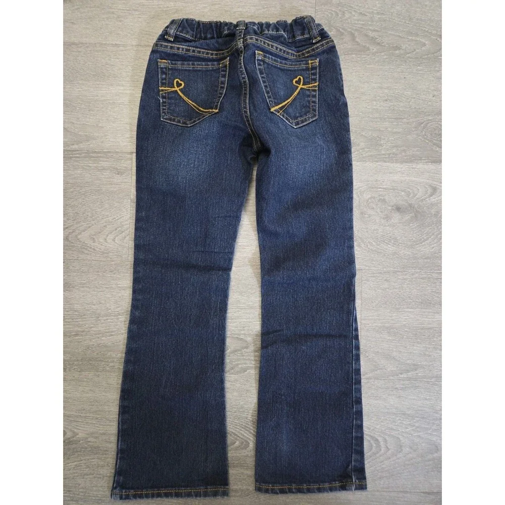 The Children's Place Est. 89 Girls Bootcut Jeans Size 8 Dark Wash Stretch Denim